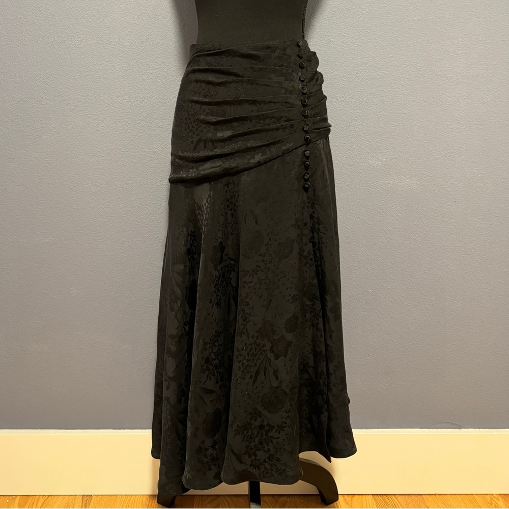 Aritzia Le Fou Wilfred Tango 100% Silk Skirt Size 4 Black